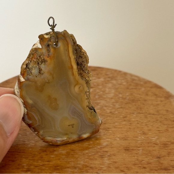 Natural Agate Slice Pendant - Picture 2 of 8